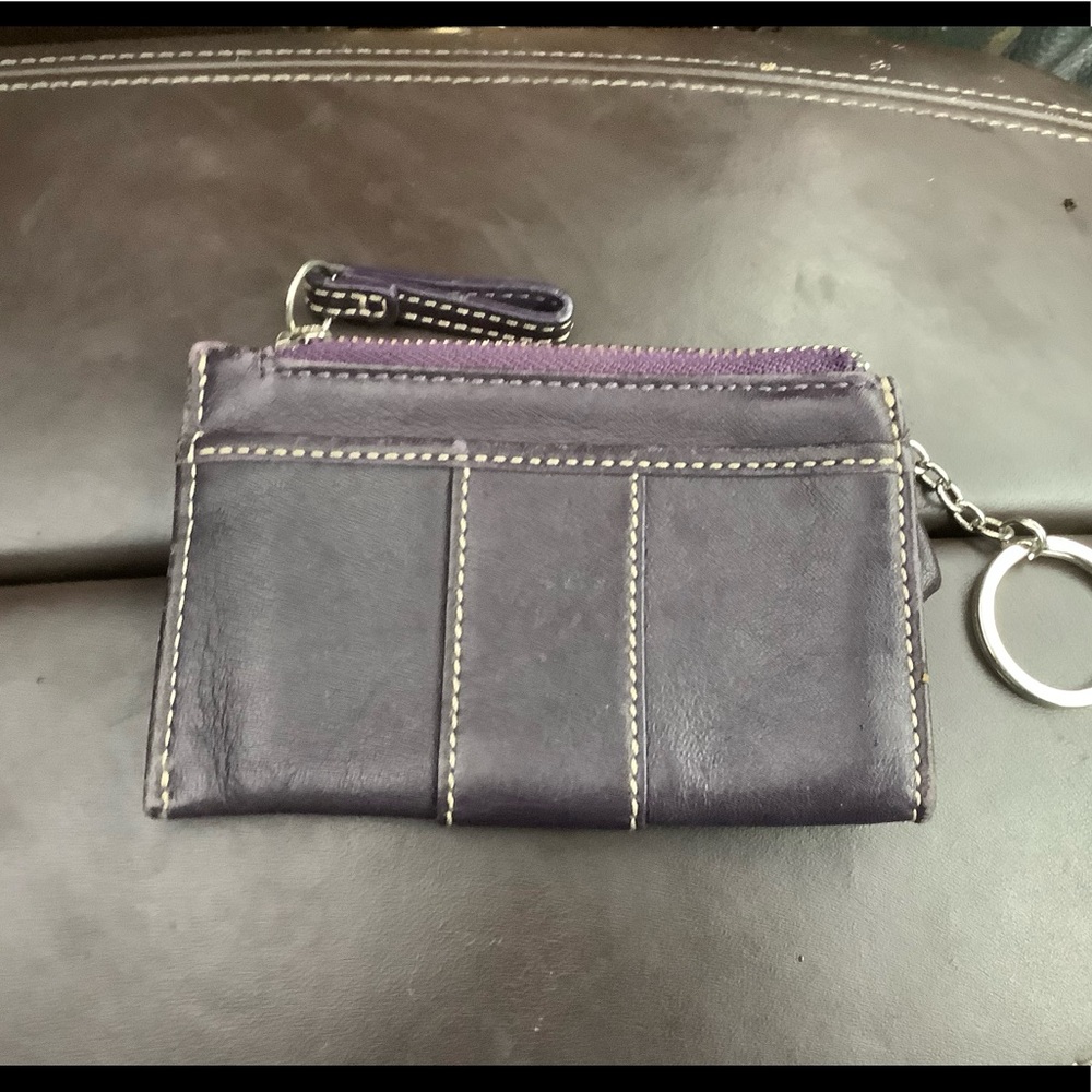 Coach coin purse egg plant color